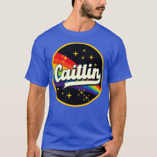 Camiseta Caitlin Rainbow No Estilo De Vintagem Espacial