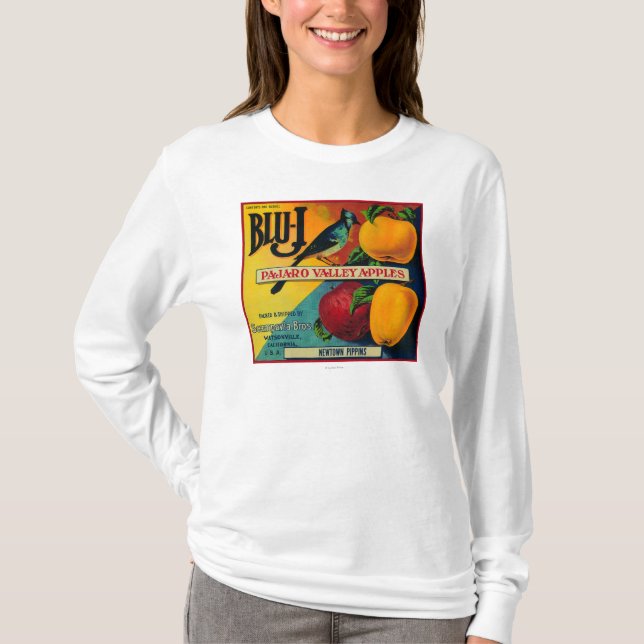 Camiseta Caixa Azul-j LabelWatsonville de Apple, CA (Frente)