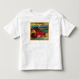 Camiseta Caixa azul LabelCove de Apple da montanha, OU