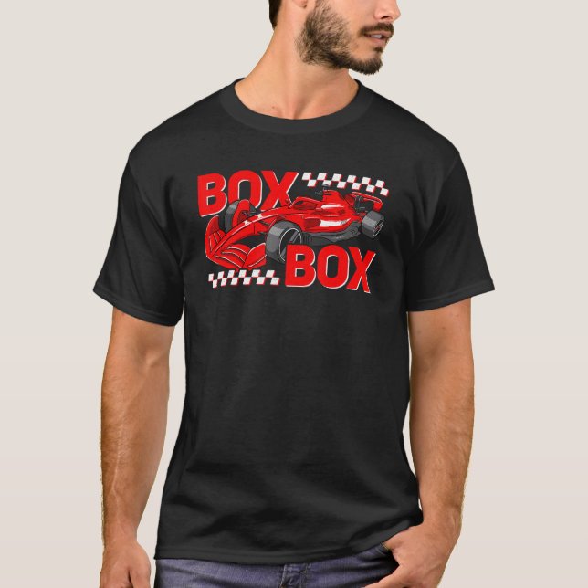 Camiseta Caixa Caixa Chamada de Rádio Fórmula Corrida de Ca (Frente)