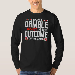 Camiseta Caixa com placa de slot do cassino Chips de pôquer