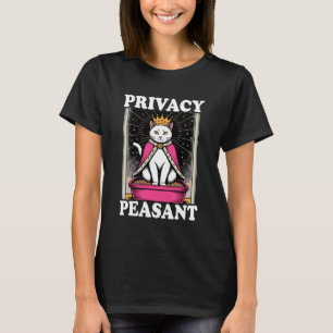 Camiseta Caixa de Areia para Gato Divertida Privacidade Cam