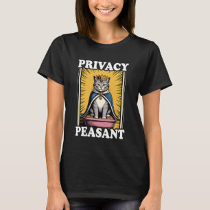 Camiseta Caixa de Areia para Gato Divertida Privacidade Cam