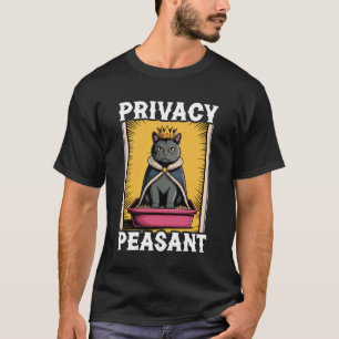 Camiseta Caixa de Areia para Gato Engraçado Privacidade Cam