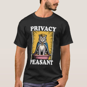 Camiseta Caixa de Areia para Gato Engraçado Privacidade Cam