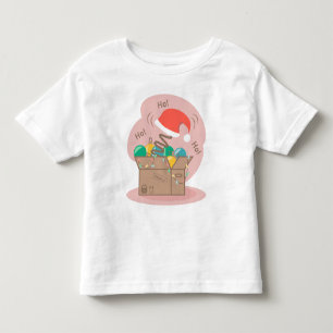 Camiseta Caixa de artesanato com decoração de Natal e chapé