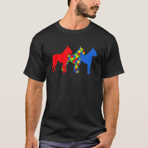 Camiseta Caixa de Autismo Cachorro Boxer Conscientização do