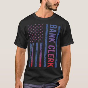 Camiseta Caixa de Banco Bandeira Americana Vermelha Azul