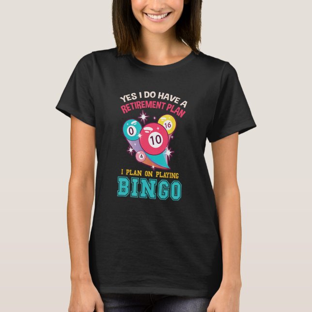 Camiseta Caixa de Bingo Bingo Balls do Plano de Reforma do  (Frente)