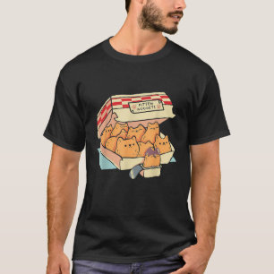 Camiseta Caixa de Bolo de Gato Engraçado Kitten Nuggets par