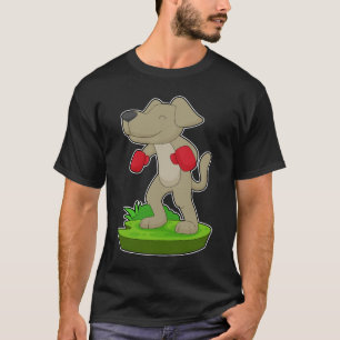 Camiseta Caixa de cachorro Luvas de boxe Boxer