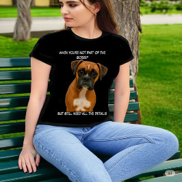 Camiseta Caixa de Cão Boxer Engraçado Não Está no Assunto, 