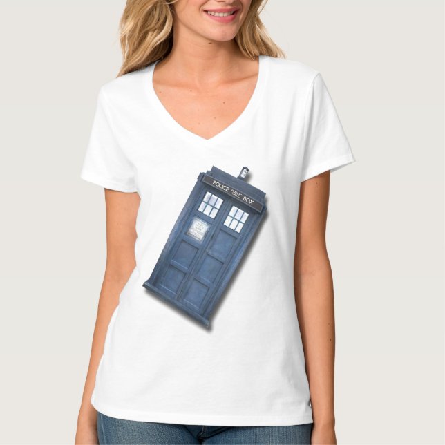 Camiseta Caixa de chamada engraçada da polícia (Frente)