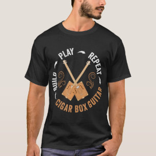 Camiseta Caixa de Cigarro Guitar Reproduzir Repetições Cbg