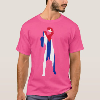 Camiseta Caixa de Concurso Masculino Boxingando Cuba Flag M