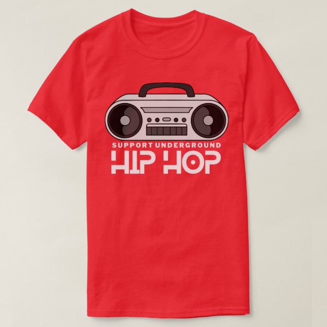 Camiseta Caixa de diálogo Hip Hop de Suporte Subterrâneo (Frente do Design)