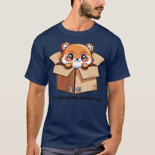 Camiseta Caixa de Entrega do Panda Vermelho de Cute