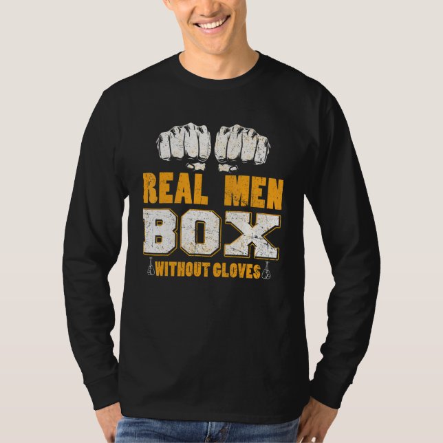 Camiseta Caixa de Homens Verdadeiros sem Luvas (Frente)