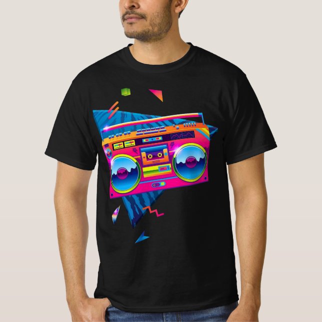 Camiseta Caixa de inicialização do anos 80 (Frente)