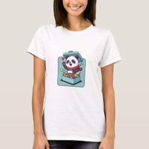 Camiseta Caixa de Lanche do Panda Feliz