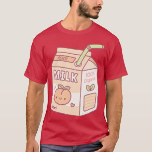 Camiseta Caixa de Leite de Pêssego Cinto