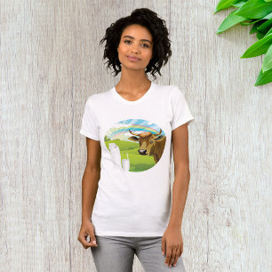 Camiseta Caixa de Leite Fresco e Fazenda de Vacas