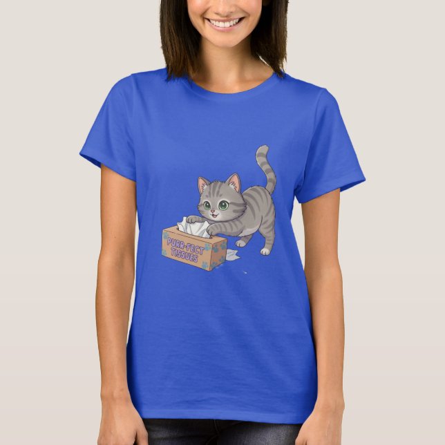 Camiseta Caixa de Lenços Perfeita Gato (Frente)