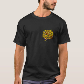 Camiseta Caixa de Mensagem Sorria Engraçado Rosto Raiva Cho