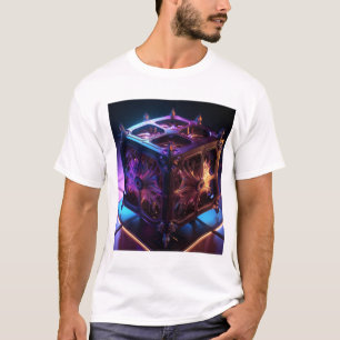 Camiseta Caixa de Música Reflexiva Fractal Steampunk