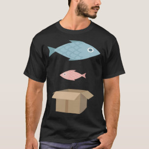 Camiseta Caixa de papelão de peixe grande