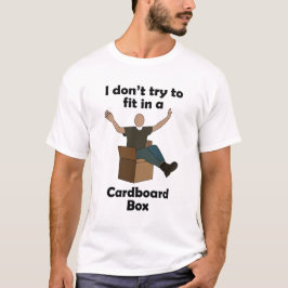 Camiseta Caixa de Papelão Não Tentando se Encaixar Festa de