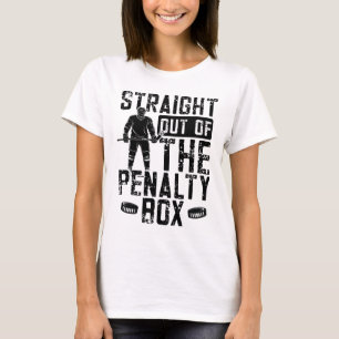 Camiseta Caixa de Penalidade Divertida de Hóquei no Gelo