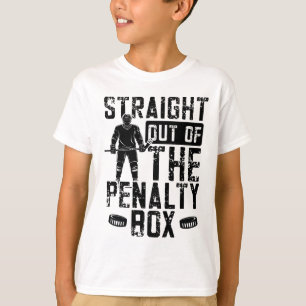 Camiseta Caixa de Penalidade Divertida de Hóquei no Gelo