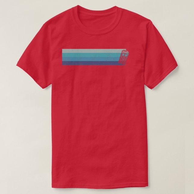 Camiseta Caixa de Polícia de Vintage (Frente do Design)