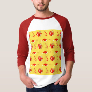 Camiseta Caixa de presentes de Natal Cana de chocolate