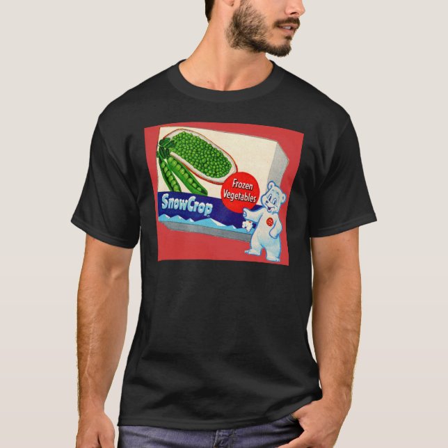 Camiseta Caixa de produtos hortícolas de ursinho, serração  (Frente)