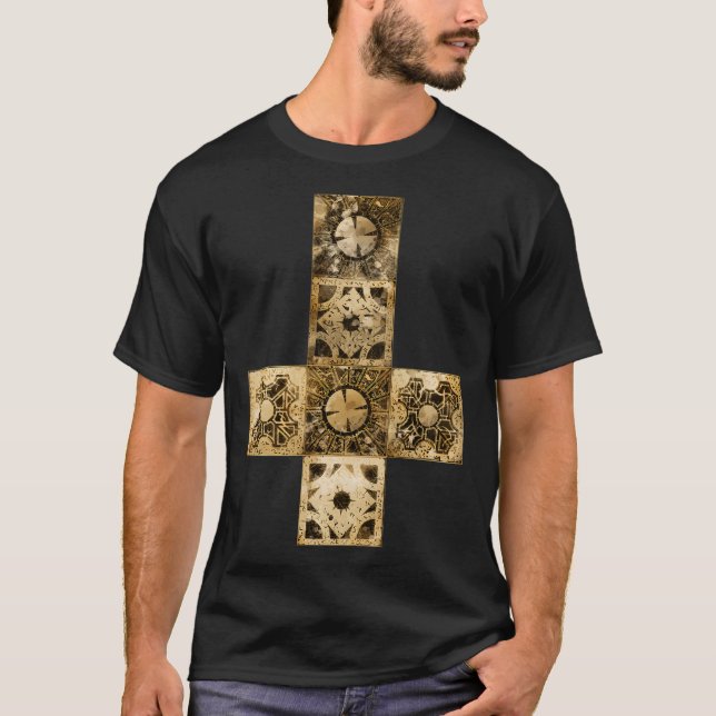 Camiseta Caixa de Puzzle de Configuração de Lamento Cenobit (Frente)