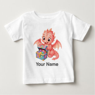 Camiseta Caixa de Tesouro de Dragão de Aquarela Personaliza