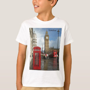 Camiseta Caixa do telefone de Londres & Big Ben (St.K)