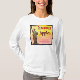 Camiseta Caixa LabelDufur de Apple da democracia, OU