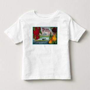 Camiseta Caixa LabelWA da pera de Tyee, OU, e CA