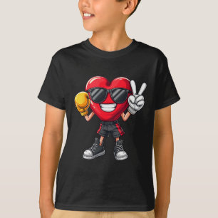 Camiseta Caixa Legal Coração Boxe Homens Meninos Crianças P