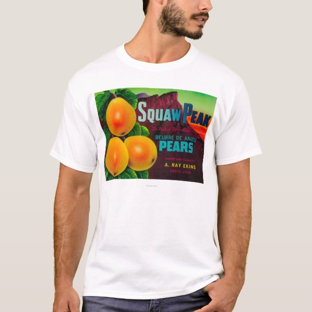 Camiseta Caixa máxima LabelProvo da pera do Squaw, UT (Frente)