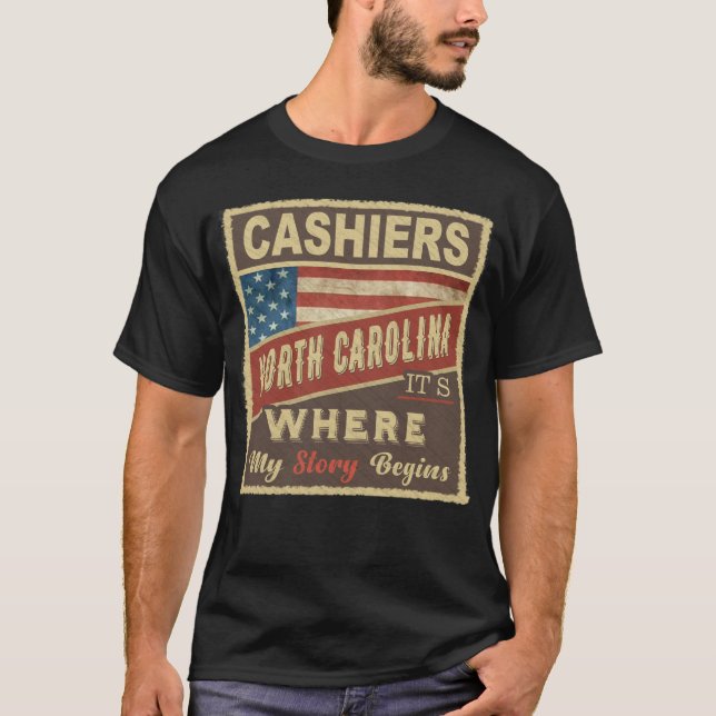 Camiseta CAIXA, NC É onde minha história começa (Frente)