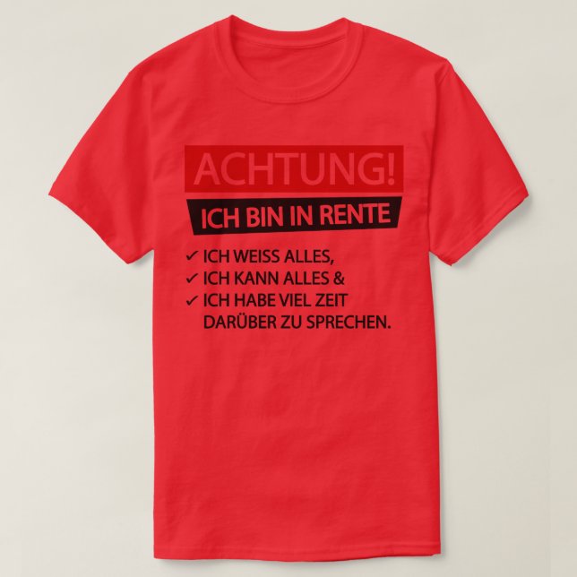 Camiseta Caixa rica Achtung em rente (Frente do Design)