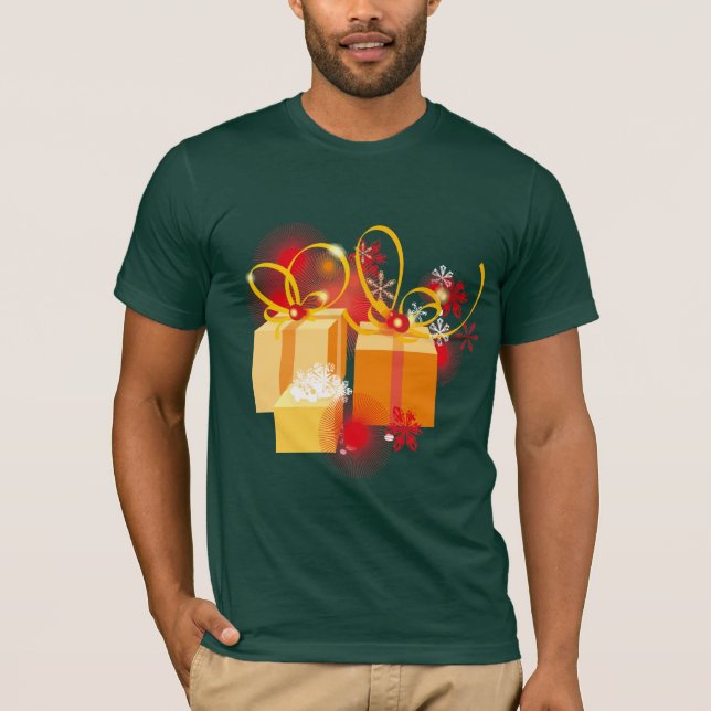 Camiseta Caixas do presente de Natal (Frente)
