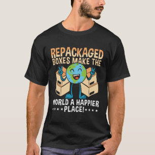 Camiseta Caixas Reembaladas Fazem O Dia Da Terra Das Mudanç