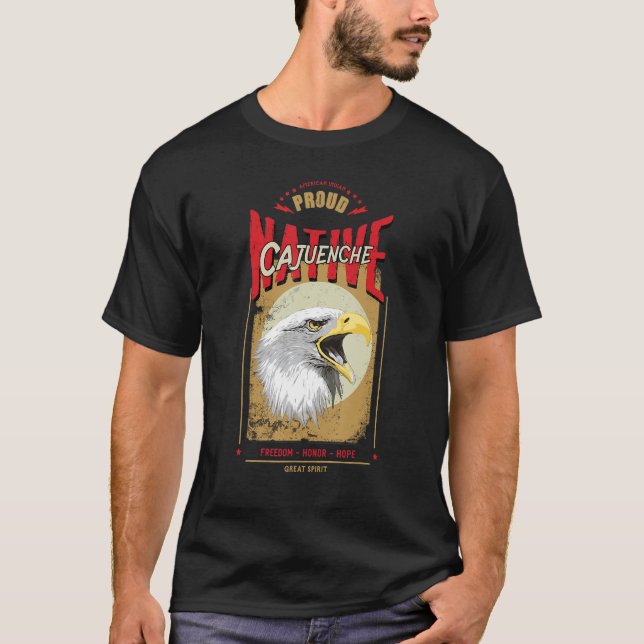Camiseta Cajuenche Native American Eagle Spirit Vintage Hon (Frente)