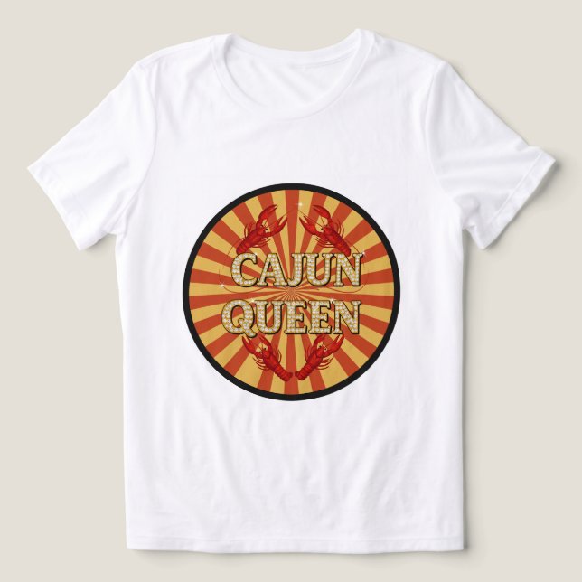 Camiseta Cajun Queen Peando Crawfish Tee! ✨ 👑 (Design frontal)