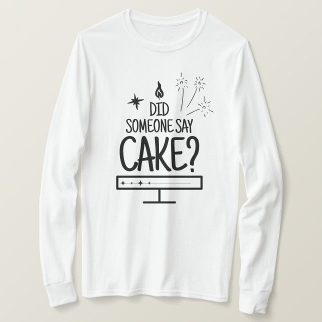 Camiseta Cake Lover Quote Minimal Black Typography White (Frente do Design)